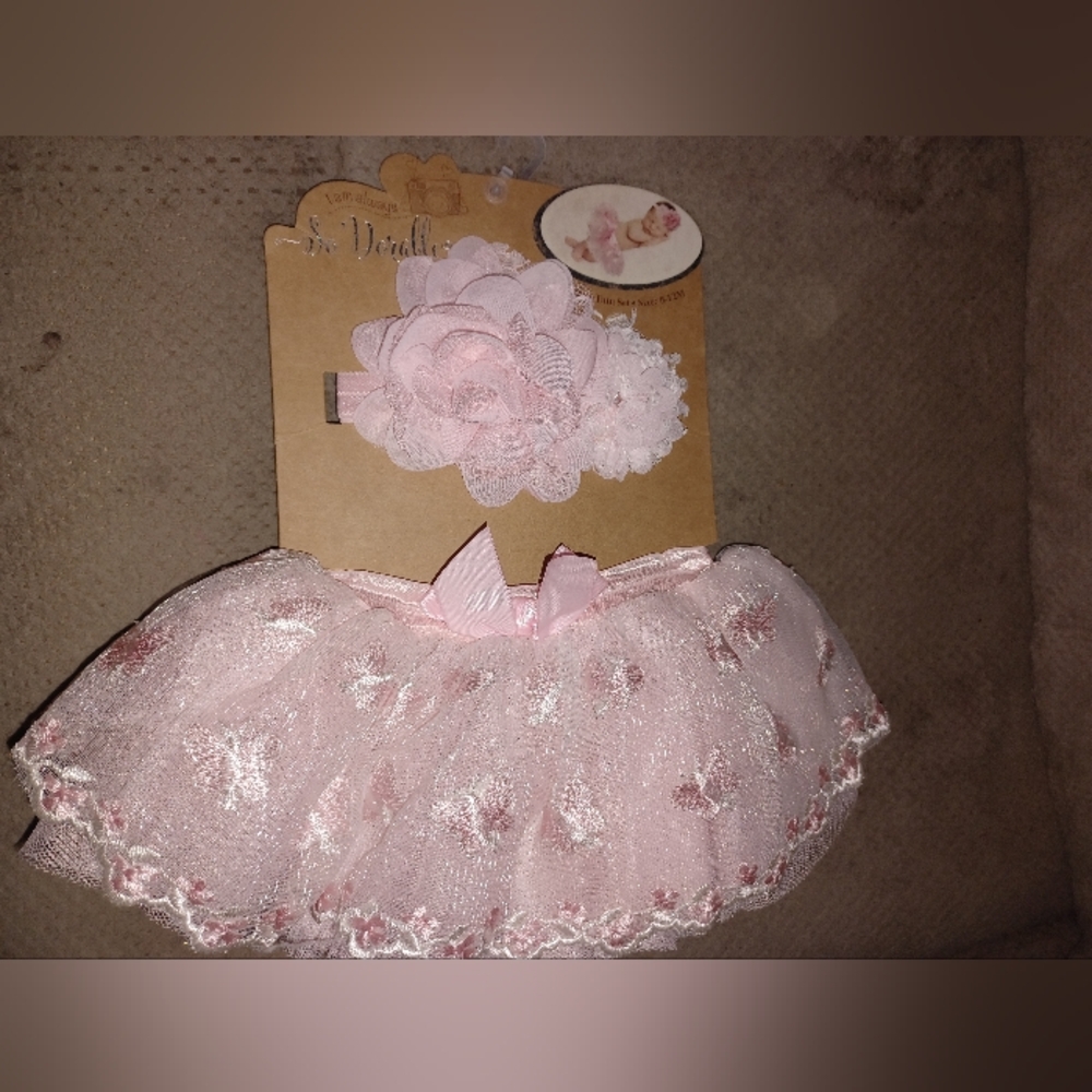 Headband and tutu set floral